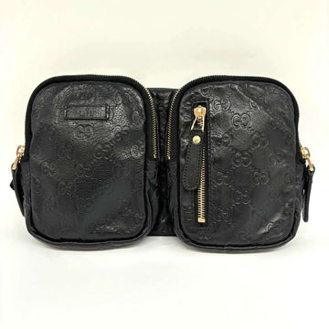 Gucci Black Leather Pouch Sling Bag