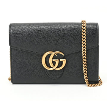 Gucci Black Leather Chain/Shoulder Wallet