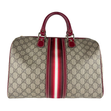 Web Joy Boston Bag GG Coated Canvas Medium
