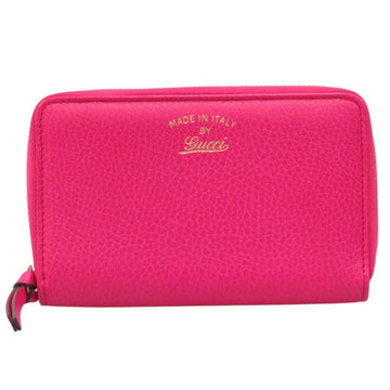 Gucci Pink Leather Coin Purse/Coin Case