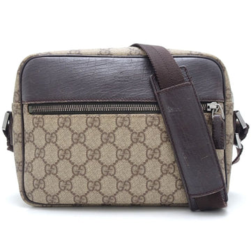 Gucci Beige Brown Pvc Leather Shoulder Bag