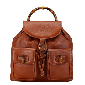 Gucci Brown Leather Backpack