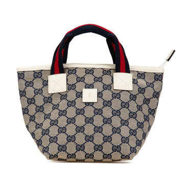 Gucci Gg Canvas Navy Canvas Leather HandNew 1:1 Bags
