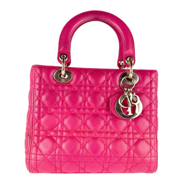 Christian Dior Pink Leather Handbag Shoulder Bag ()