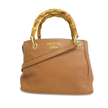 Bamboo Shopper Tote Leather Small