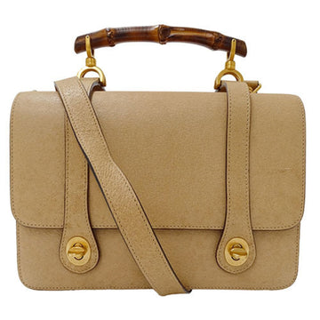 Gucci Beige Leather Handbag Shoulder Bag
