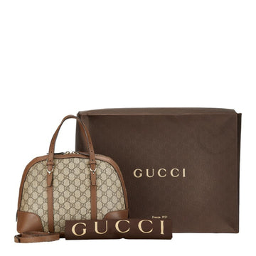 Gucci Beige Brown Pvc Leather Handbag Shoulder Bag