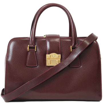 Gucci Bordeaux Leather Handbag