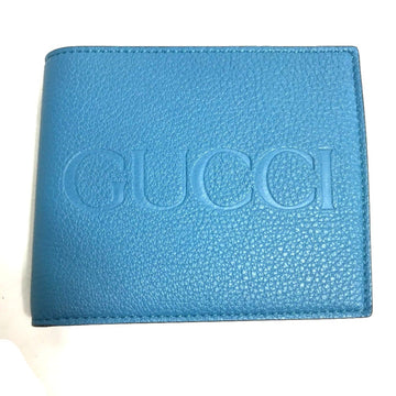Gucci Blue Leather Wallet (Bi-Fold)