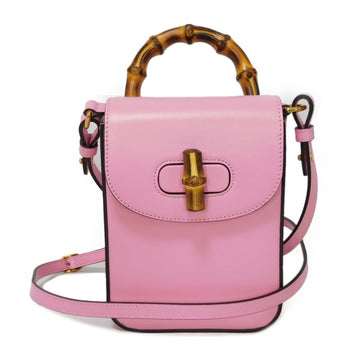 Gucci Pink Leather Handbag Shoulder Bag