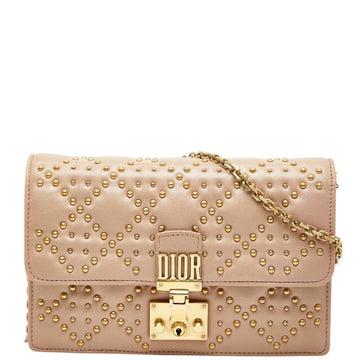 Christian Dior Pink Leather Shoulder Bag ()