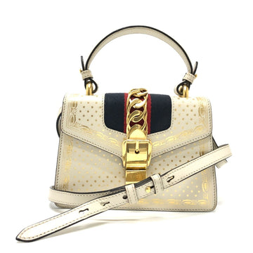 Gucci White Leather Shoulder Bag