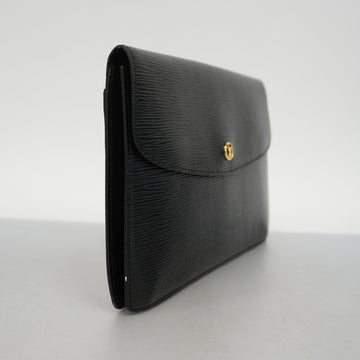 LOUIS VUITTONAuth  Epi Montaigne M52652 Women's Clutch Bag Noir