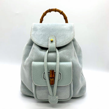 Gucci Blue Suede Leather Backpack
