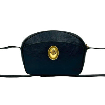 Christian Dior Navy Leather Pochette Shoulder Bag ()