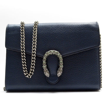 Gucci Navy Leather Coin Purse/Coin Case