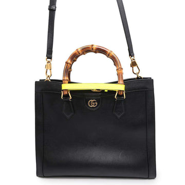 Gucci Black Leather Shoulder Bag Tote Bag