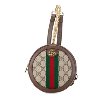 Gucci Beige Brown Pvc Leather Pochette Pouch
