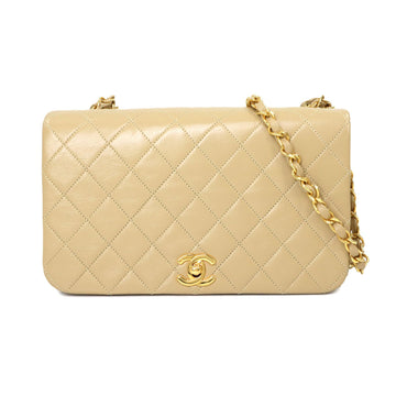 Vintage Full Flap Bag Quilted Lambskin Medium