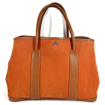 Garden Party Tote Toile and Leather 36