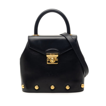 Gancini Convertible Top Handle Bag Leather Mini