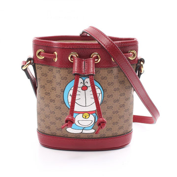 Gucci Brown Multi-Color Coated Canvas Leather Shoulder Bag