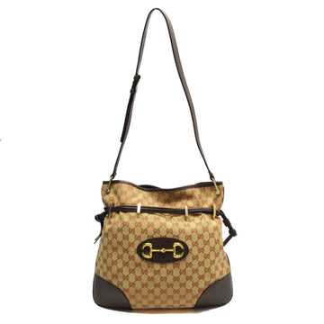 Gucci Beige Brown Orange Gg Canvas Leather Shoulder Bag