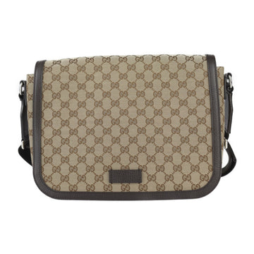 Gucci Beige Brown Gg Canvas Leather Handbag Messenger Bag Shoulder Bag Tote Bag