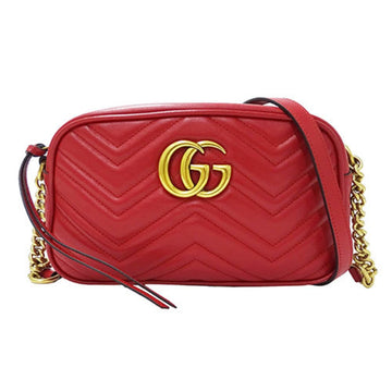 Gucci Gg Marmont Red Color Leather Shoulder New 1:1 Bags