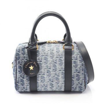 Christian Dior Navy Denim Leather Handbag ()