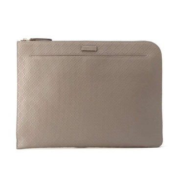 Gucci Grayish Leather Clutch Bag