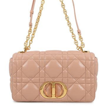 Christian Dior Pink Beige Leather Shoulder Bag ()