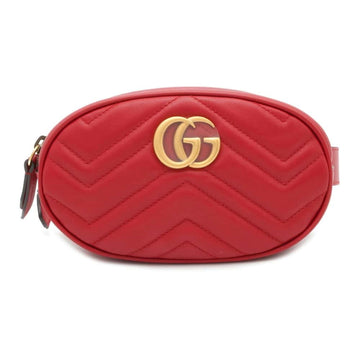 Gucci Red Color Leather Fanny Pack