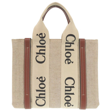 Woody Tote Canvas with Leather Small