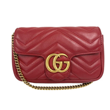 Gucci Red Color Leather Shoulder Bag