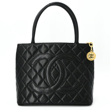 Medallion Tote Quilted Caviar