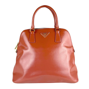 Zip Around Convertible Dome Satchel Vernice Saffiano Leather North South
