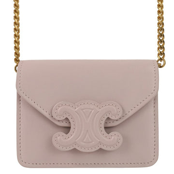 Triomphe Envelope Wallet on Chain Leather