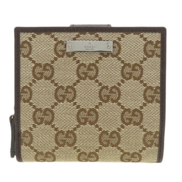 Gucci Brown Canvas Leather Wallet (Bi-Fold)