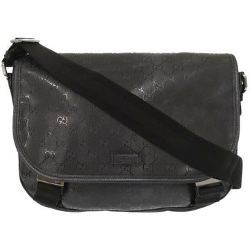 Gucci Black Coated Canvas Pvc Messenger Bag Shoulder Bag