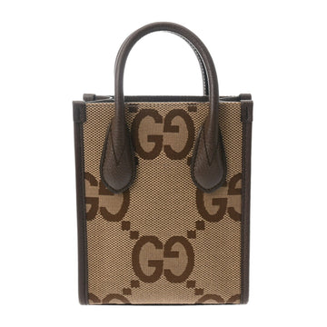 Gucci Gg Canvas Beige Brown Gg Canvas Leather HandNew 1:1 Bags Tote New 1:1 Bags