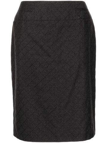 2004 Diamond-Pattern Pencil Skirt
