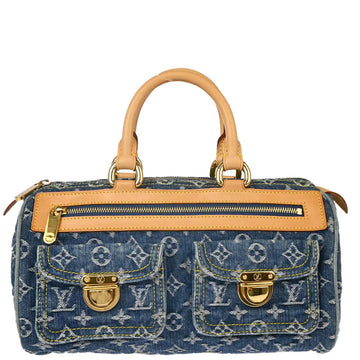 Louis Vuitton 2005 Blue Monogram Denim Neo Speedy Handbag M95019