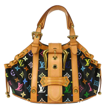 Louis Vuitton 2004 Black Monogram Multicolor Theda PM Handbag M92346