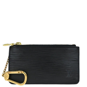 Louis Vuitton 2003 Black Epi Pochette Cles Coin Purse M63802
