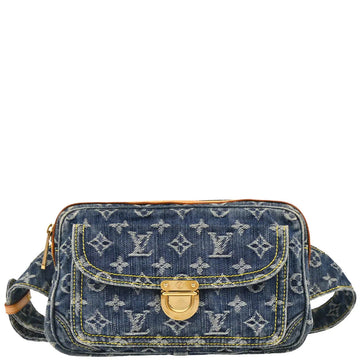 Louis Vuitton 2007 Blue Monogram Denim Bum Bag Waist Pouch M95347