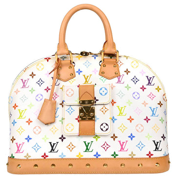 Louis Vuitton White Monogram Multicolor Alma GM Handbag M40441