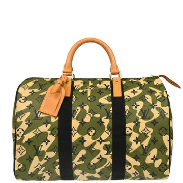 Louis Vuitton 2008 Green Monogramouflage Speedy 35 Handbag M95773