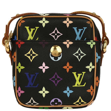 Louis Vuitton 2005 Black Monogram Multicolor Rift Shoulder Bag M40056