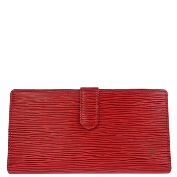 Louis Vuitton Red Epi Continental Viennois Long Wallet M63257